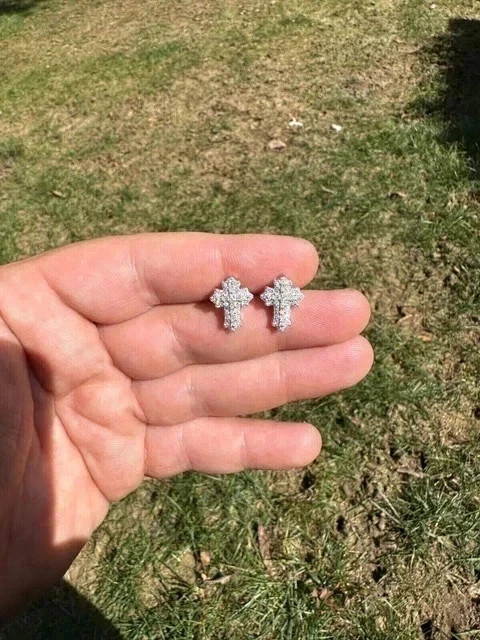 Engagement Stud Earrings Round Cut Simulated Diamond 925 Starling Silver