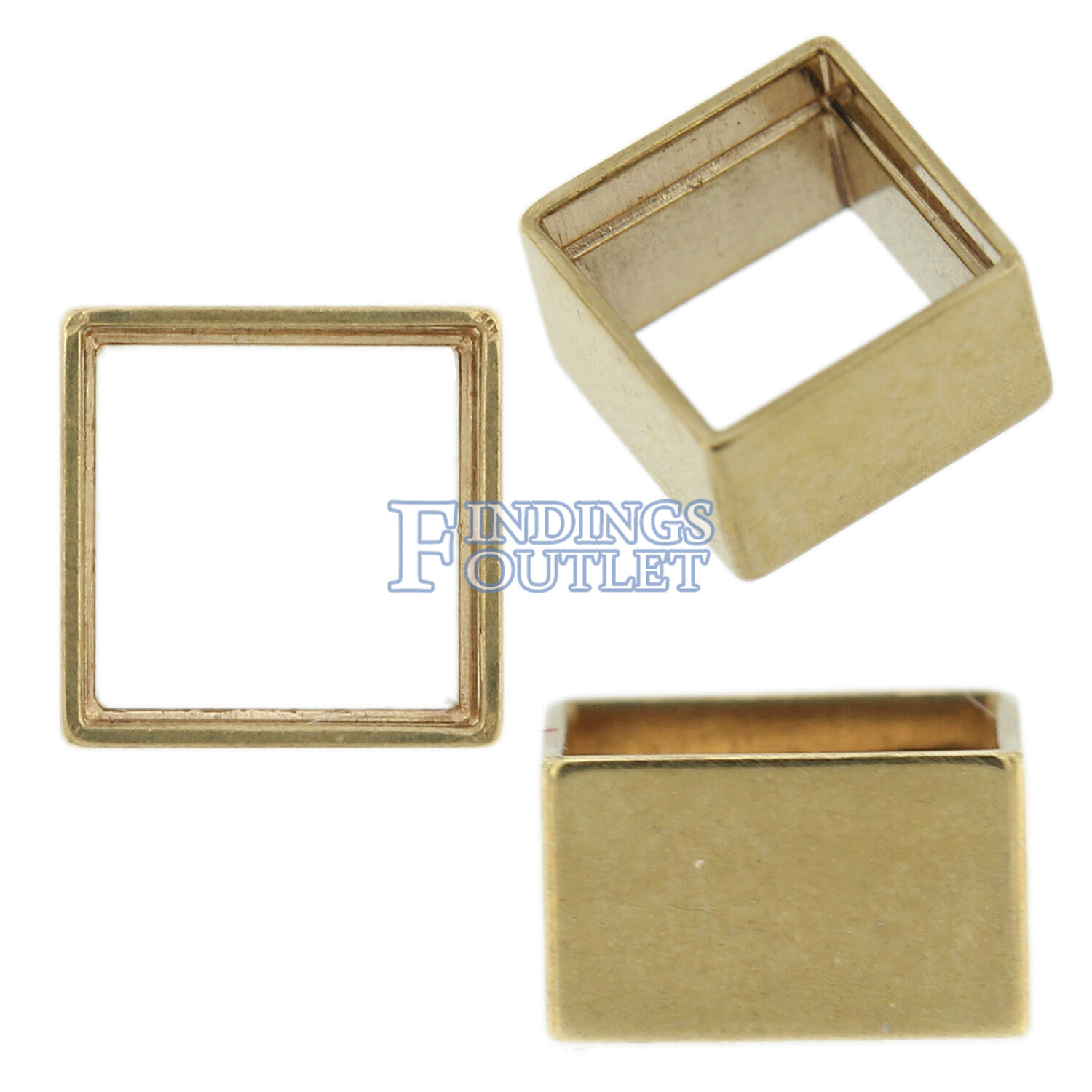 14K Yellow Gold Princess Bezel Low Base Head Setting Mounting 0.06ct – 2.00ct