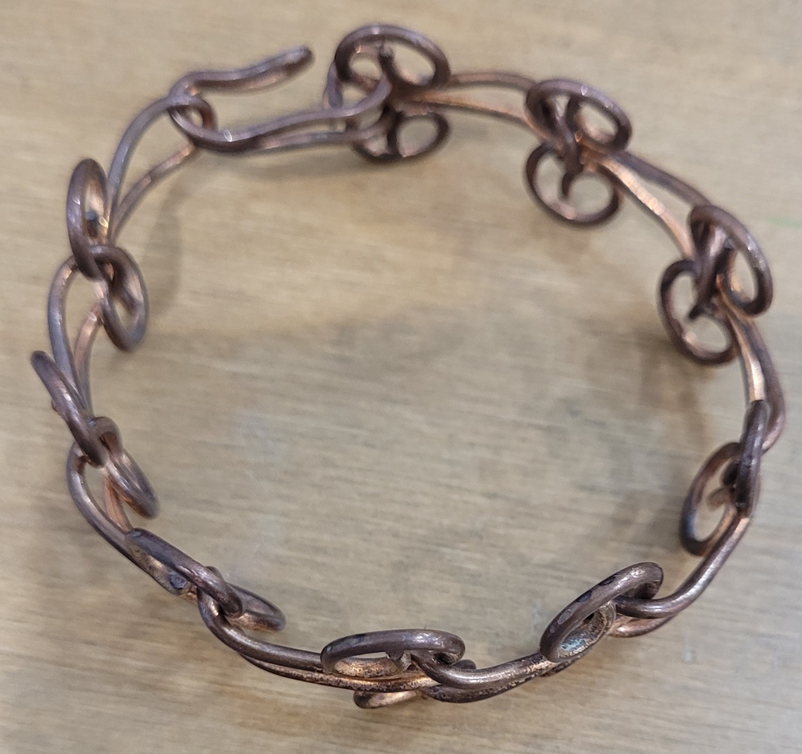 Spiral Bracelet Copper Alloy Metal Swirl