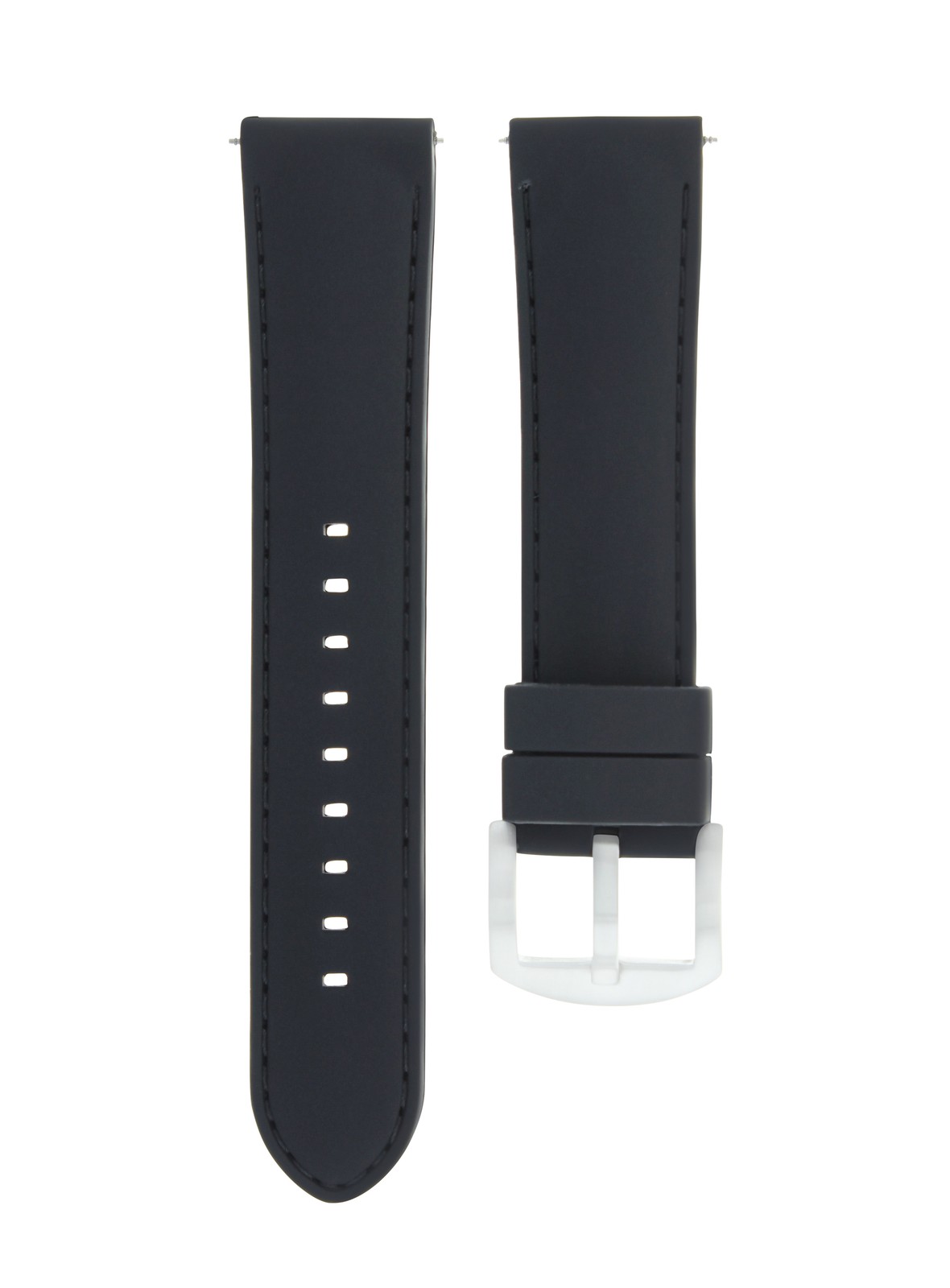 20mm Black Rubber Replacement Watch Strap For Maurice Lacroix Pontos PT6168