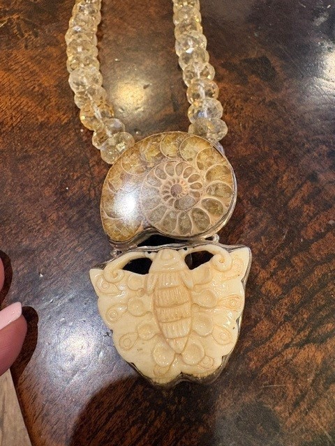 Ammonite Carved Necklace