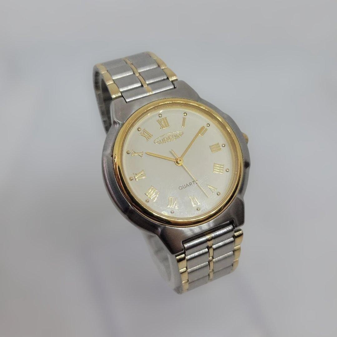 Aureole Quartz Silver Dial Men Wristwatch
