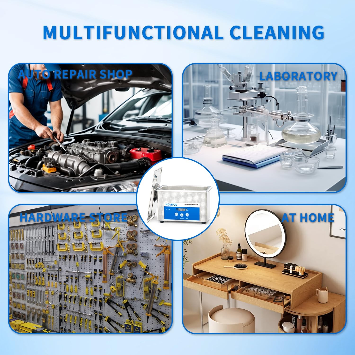 Ultrasonic Cleaner, 900ml Ultrasonic Jewelry Cleaner,Ultrasound Cavitation Ma…