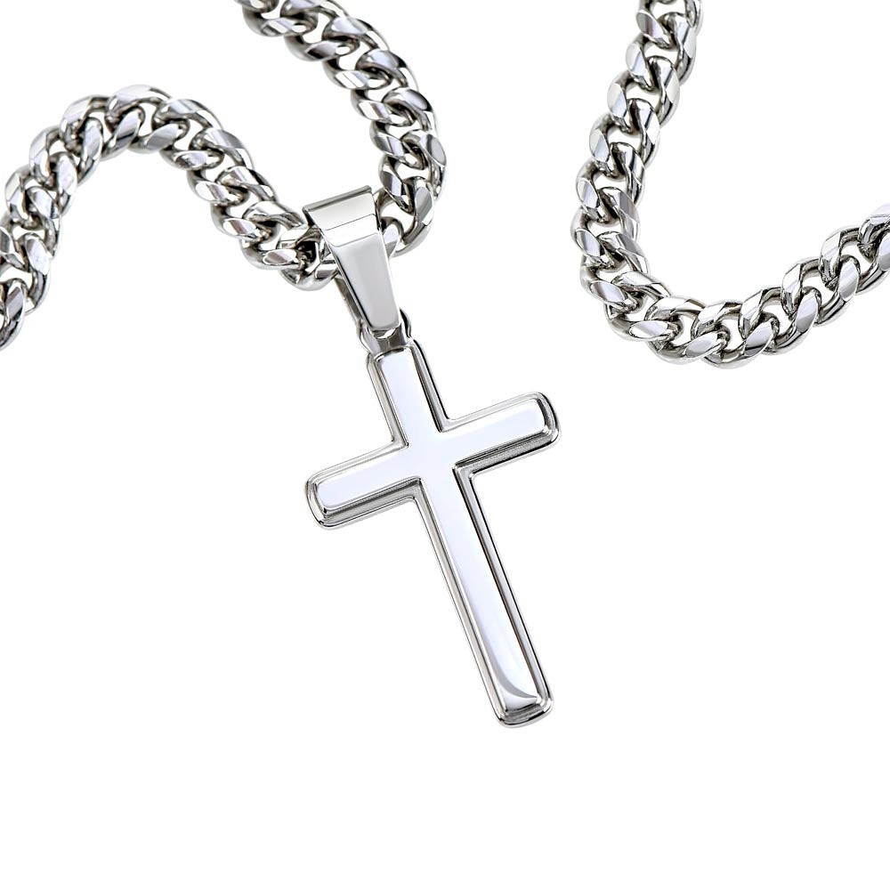 To My Son Cross Necklace Christian Gift From Dad Inspirational Faith Jewelry