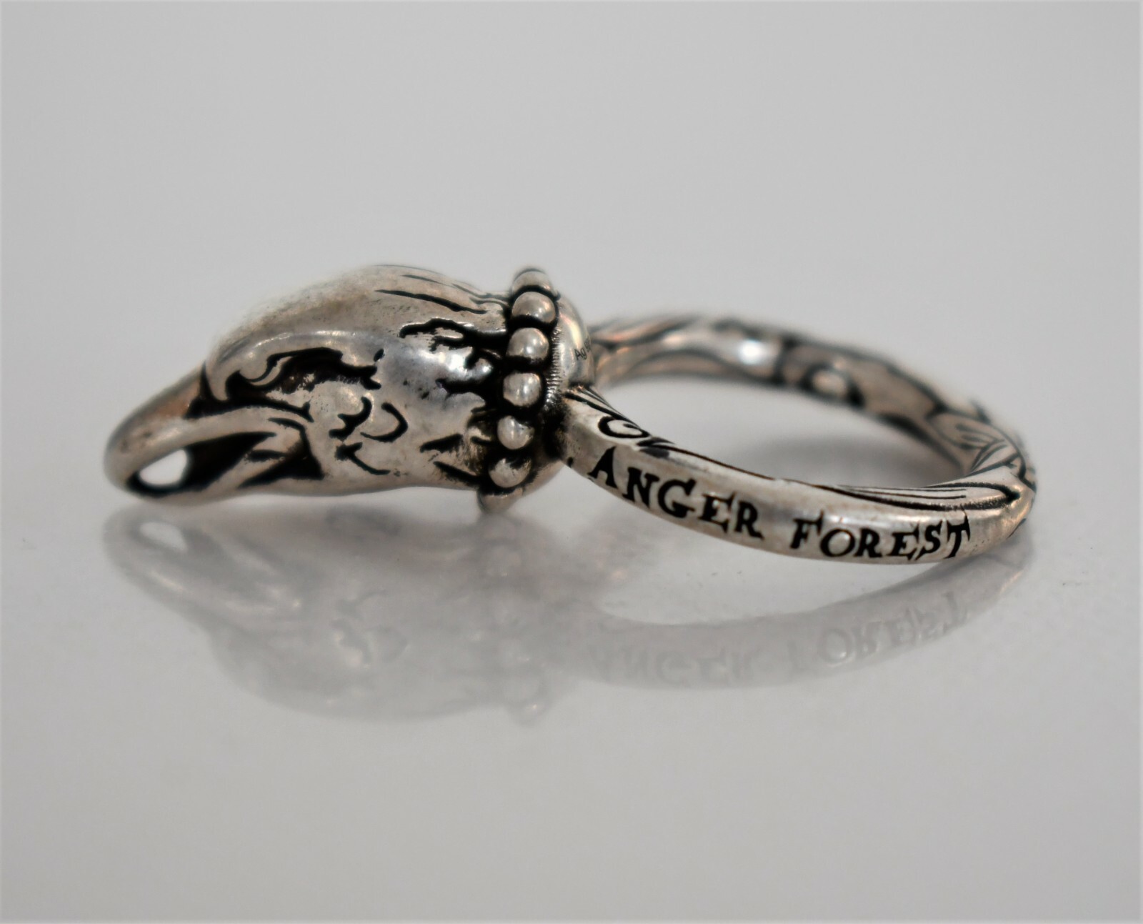 🆕GUCCI *ANGER FOREST* EAGLE HEAD .925 STERLING SILVER Men’s Ring IT-25 US-11