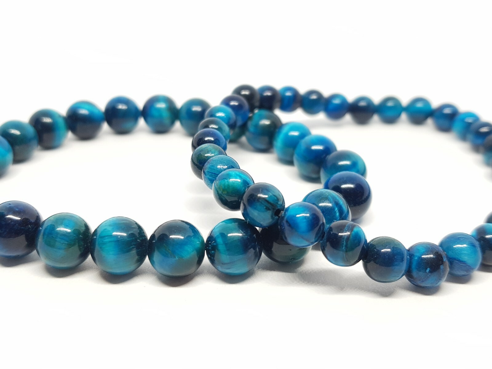 Blue Tigers Eye Bracelet Hawks Eye Bracelet 8mm 6mm Tiger’s Eye Healing Gemstone