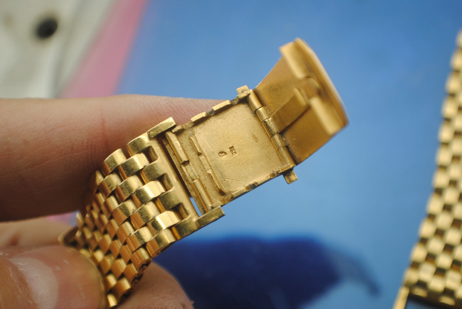 VINTAGE 18K YELLOW GOLD 16MM 46.2 GRAMS BRACELET STRAP FOR 1940S WATCHES 16CM