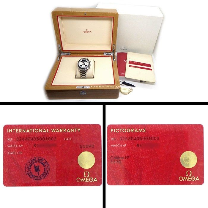 Omega Speedmaster 326.30.40.50.01.002 Black Dial Date Chronograph Tachymeter Lum