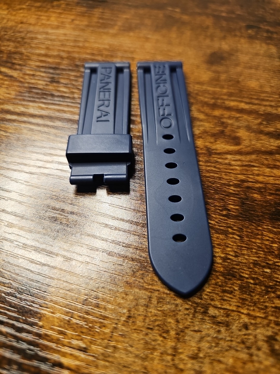 Panerai Watch 24/22mm Dark Blue OEM Rubber Dive Strap for Tang Buckle MXE0HCVT
