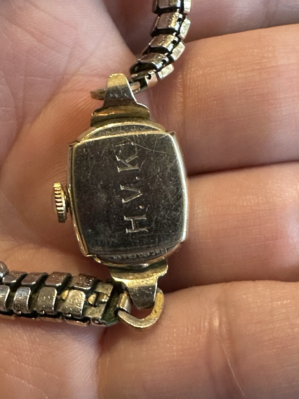 vintage 1940’s Hamilton ladies watch 10k gold filled w Art deco Box MONOGRAMMED
