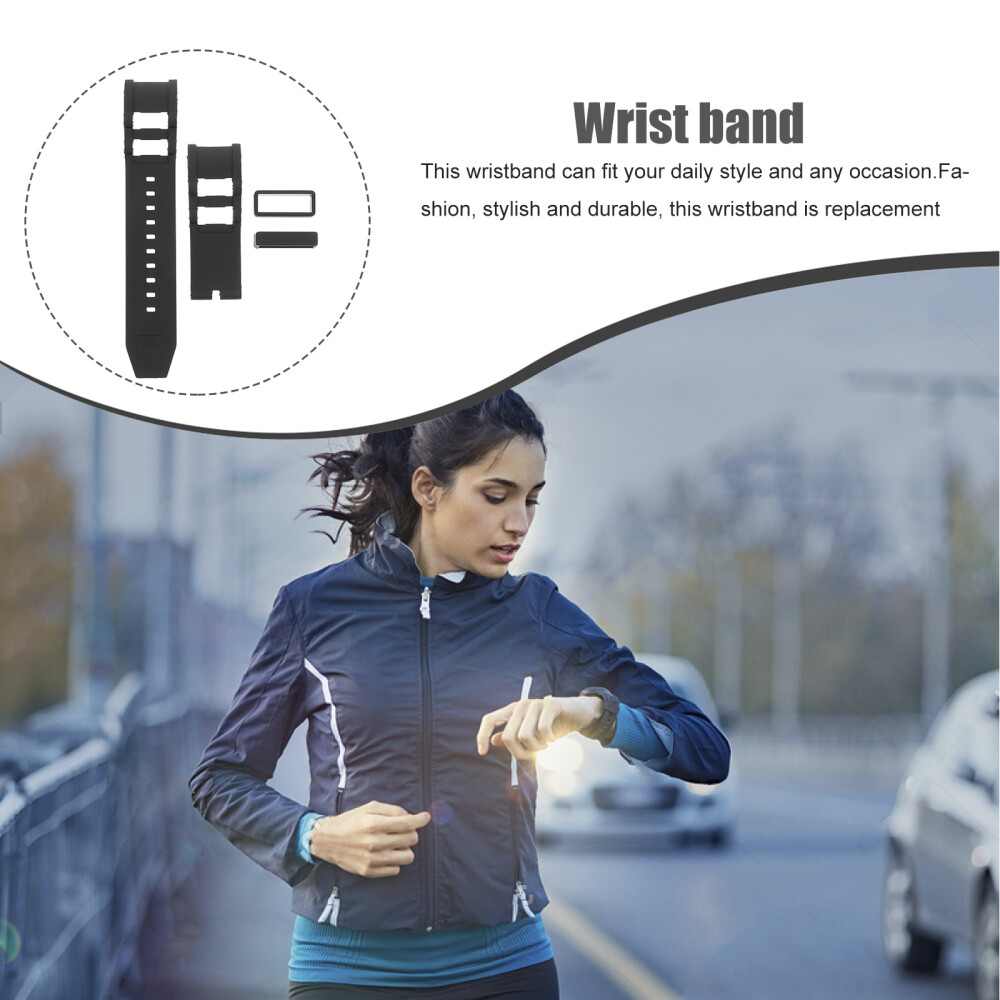 Smart Bracelet Strap Smart Watch Waterproof for Invicta (Black without Buckle)