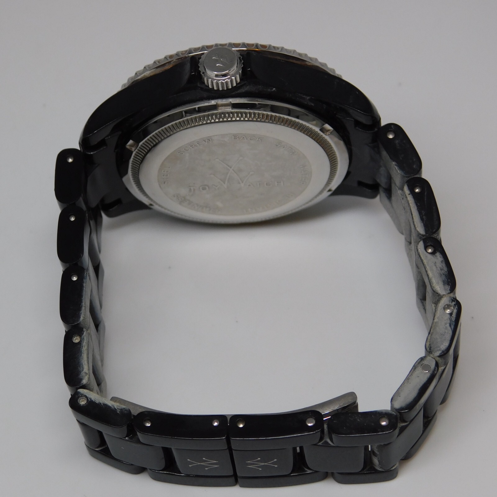 ToyWatch Black Tone Quartz Analog Unisex Watch Sz. 6 1/2″ New Battery