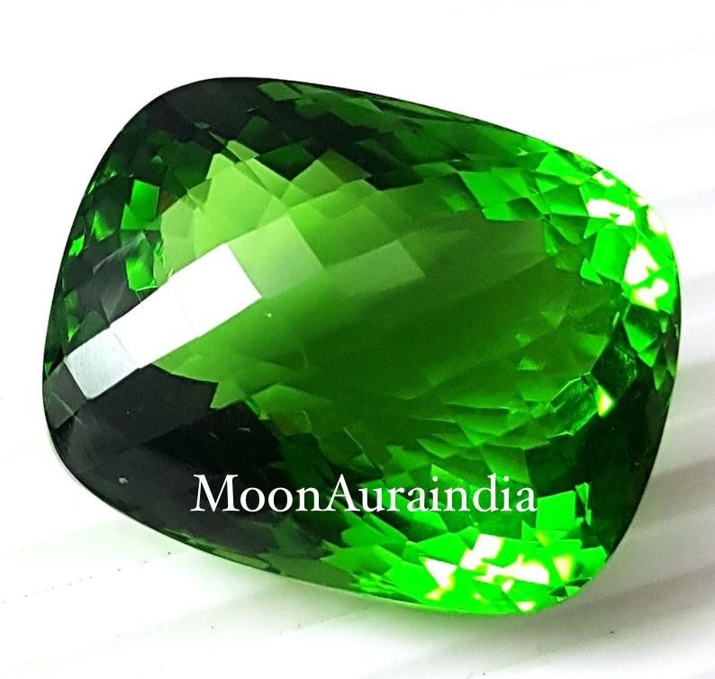 105ct Natural Cushion cut Emerald Gemstone Faceted Loose Emerald Gemstone