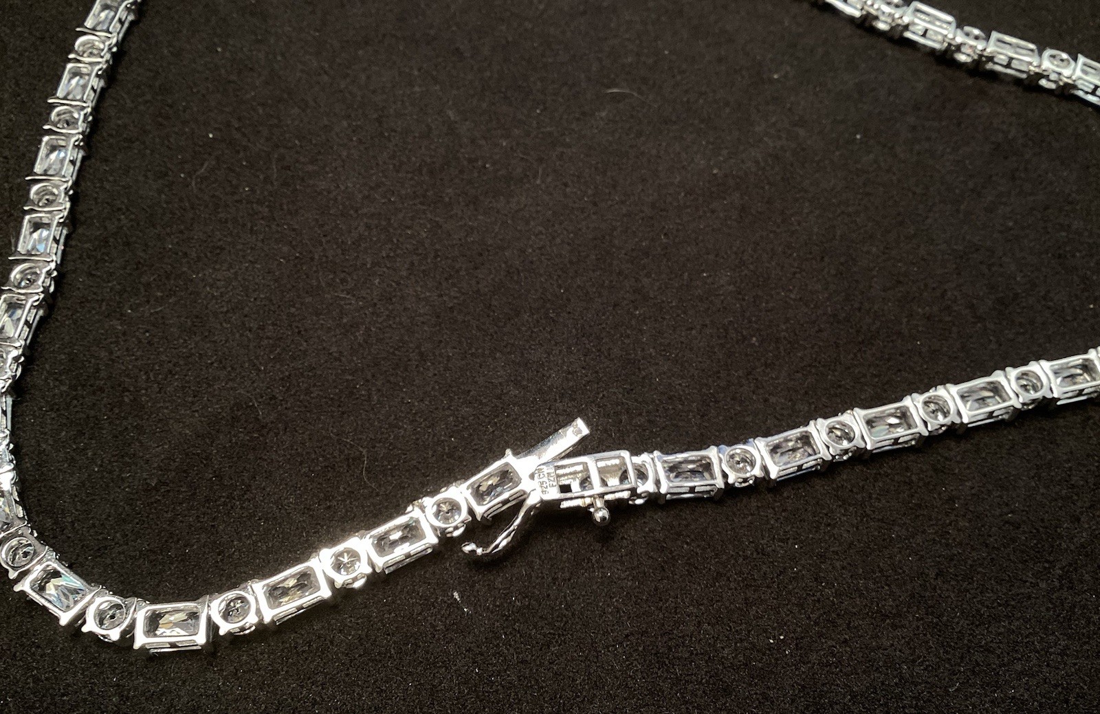 Sterling Silver Fusion Creations TENNIS Necklace 18” Cubic Zirconia 4mm Necklace