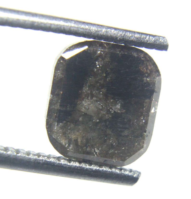 3.58Cts Checker Rose Cut Diamond Brown Cushion Cut 9.05×8.33×4.94 MM