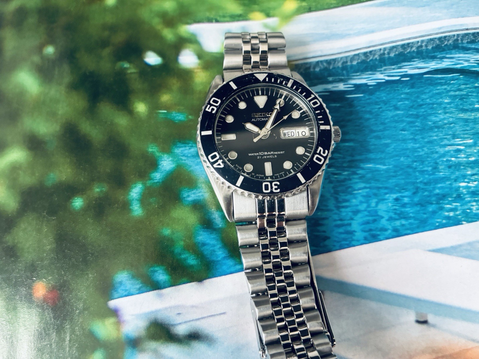 Rare Japan Seiko SKX023J Orig Men’s Automatic Diver Black Dial 100m 7S26-0040 Ex