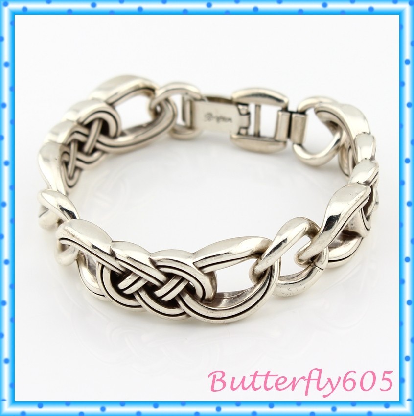 Brighton Interlok Unity Link Celtic Knot Fold Over Clasp Bracelet