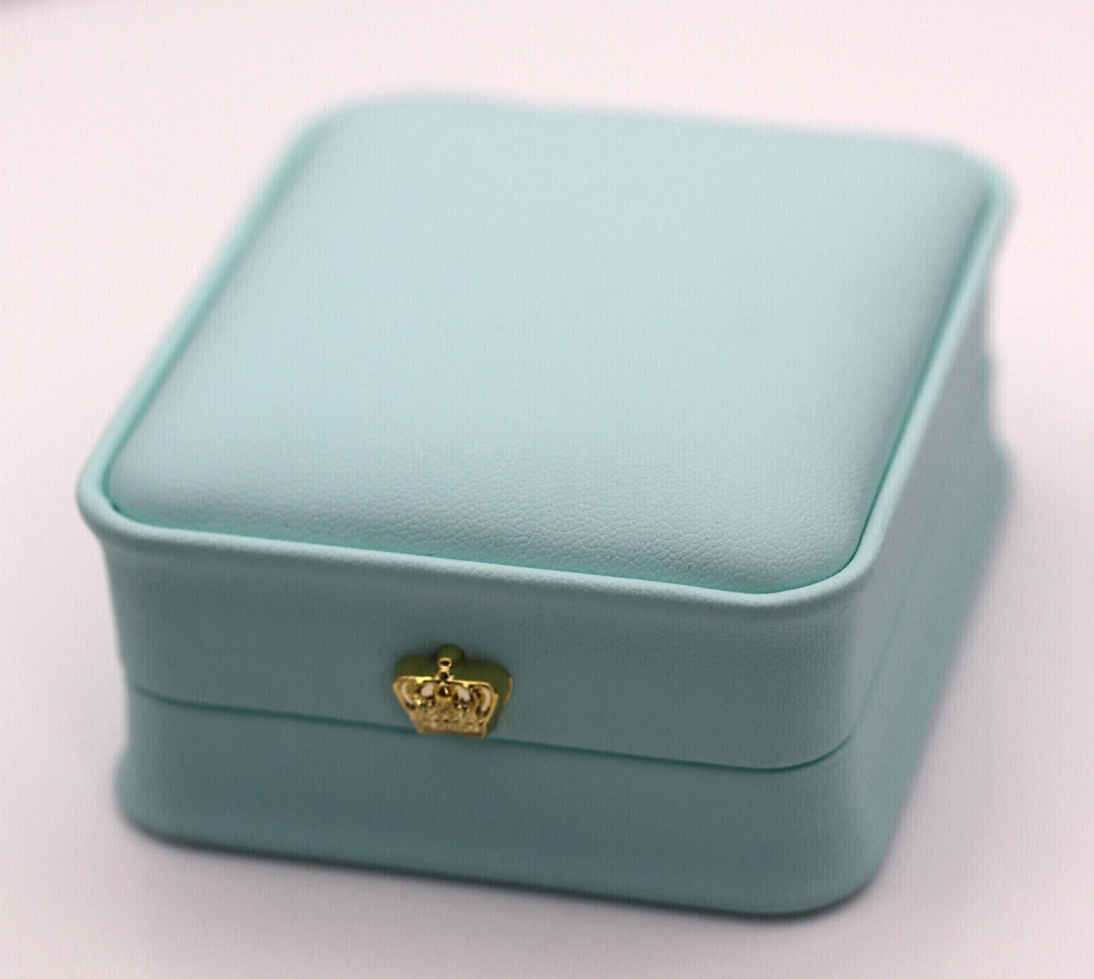 PU Leather Velvet Interior Tiffany Blue Color Jewelry Gift Pendant Earrings Box