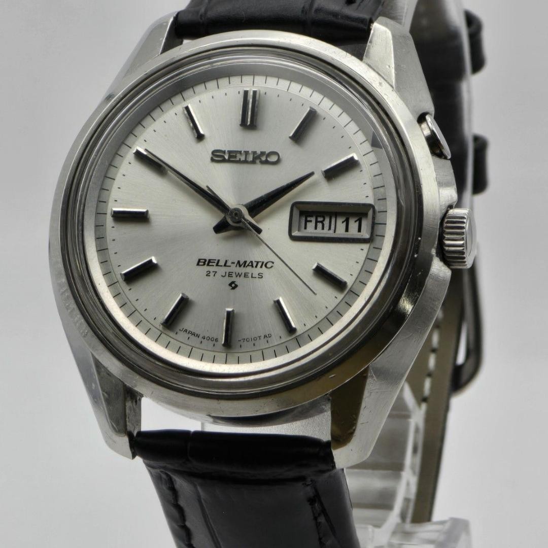 Excellent Seiko Bell-Matic 4006-7010 Automatic Alarm 27J Vintage Watch 1967 DHL