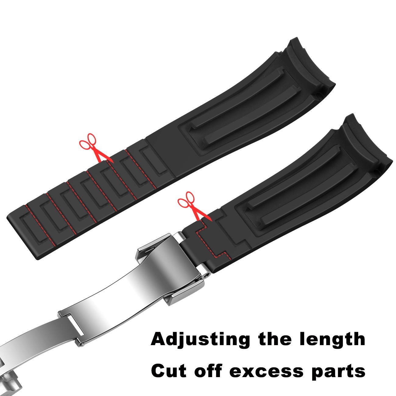 New 20 21 22 mm Rubber Watch Band Strap For DATEJUST DAYTONA SUBMARINER GMT