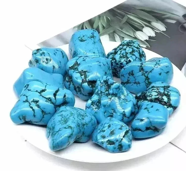 EGL Certified 1000+Ct Natural Arizona Turquoise Blue Tumble 10-12 Pcs Loose Gem