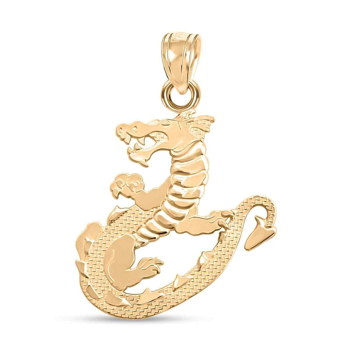 AWESOME!! Made in America 10K Yellow Gold Dragon Pendant 0.70 Grams