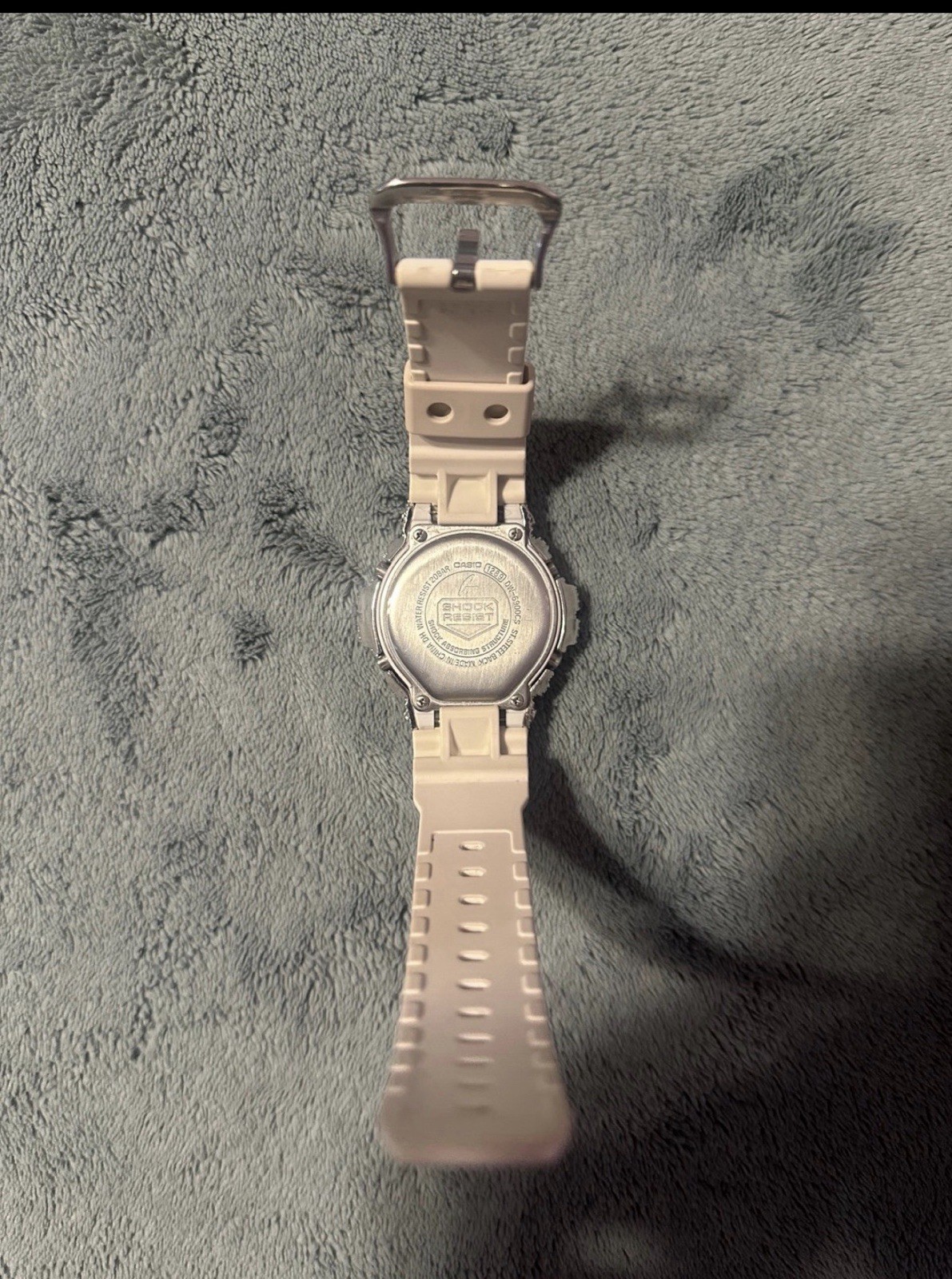 Casio G-Shock DW-5600V Digital Quartz White Resin 200m Rhinestone Bezel