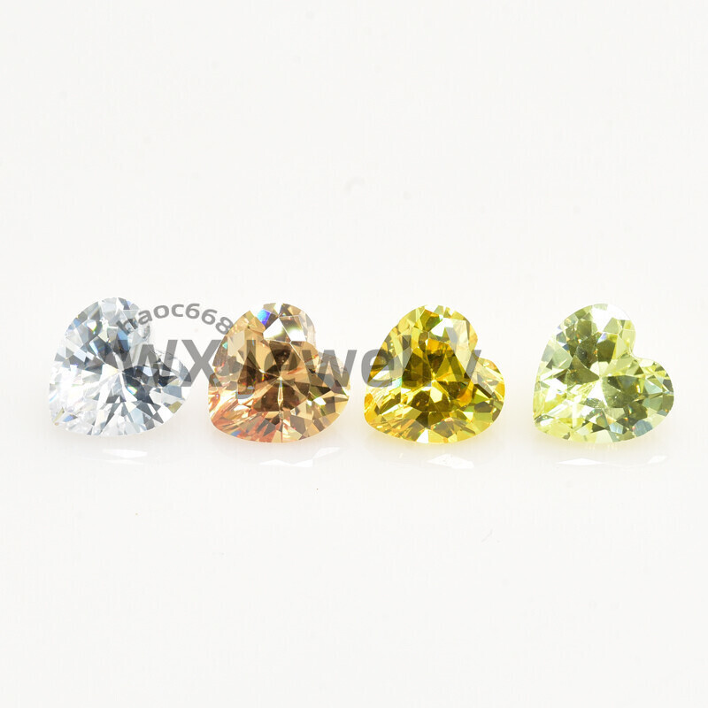 3×3-10x10mm Heart Cut 15pcs each color 1pcs ,Loose cubic Zirconia Stone