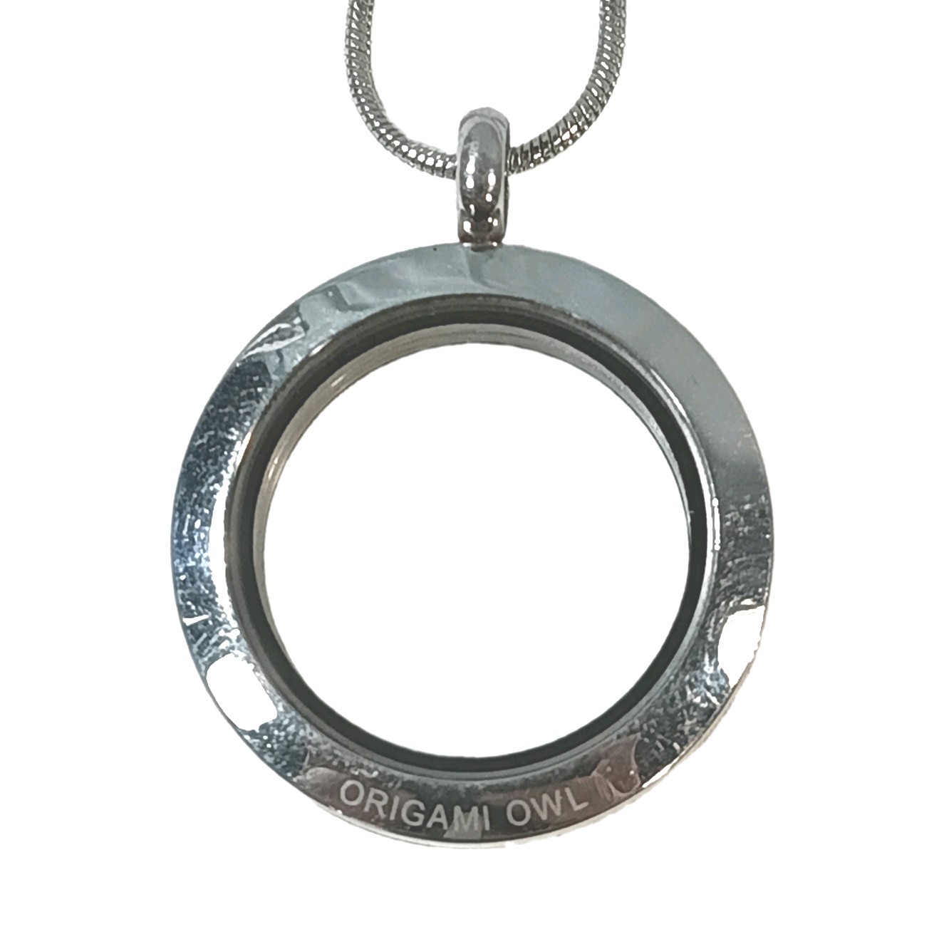 Authentic Origami Owl Rhinestone Living Locket Necklace – Magnetic Side-Hinge