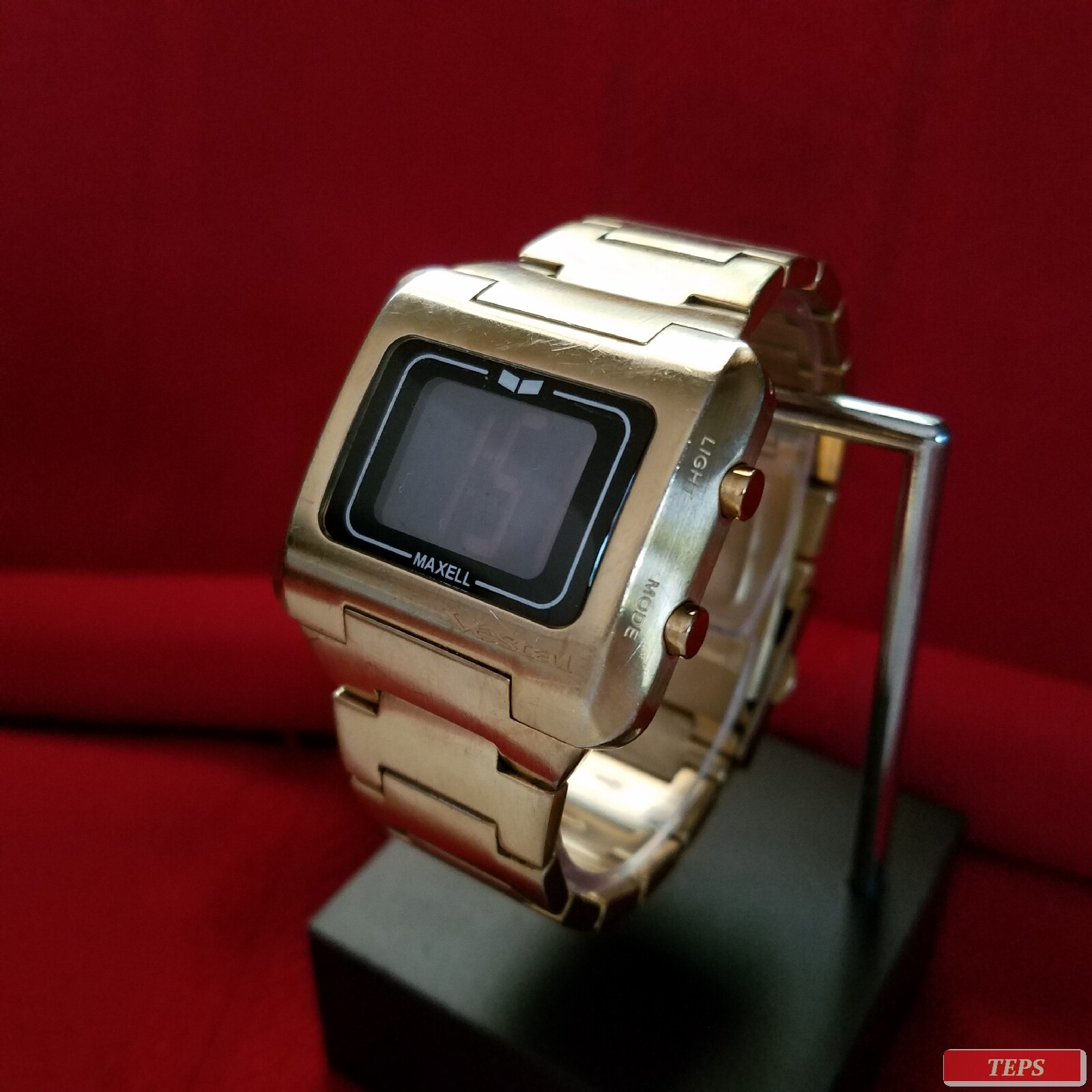 Vestal “Maxell jr.” (Gold) 50M Digital China Movement w/ Date & Light