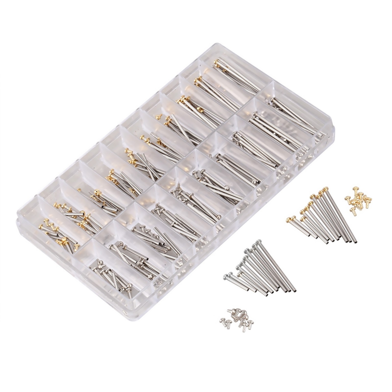 200Pack 10-20mm Watch Strap Assortment Tube Pins Bracelet Rivet Set