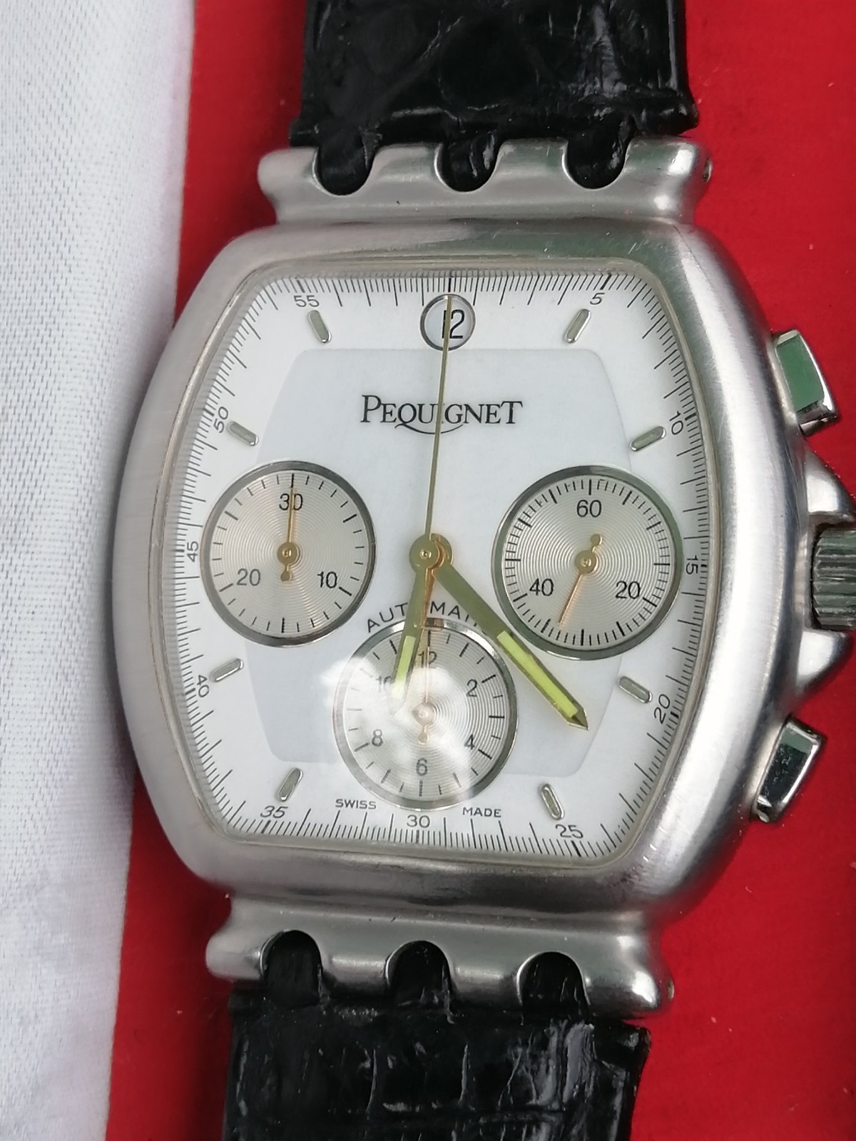 SERVICED Vintage Pequignet Chrono 37 Jewels ETA 2894-2 Swiss Automatic Men Watch