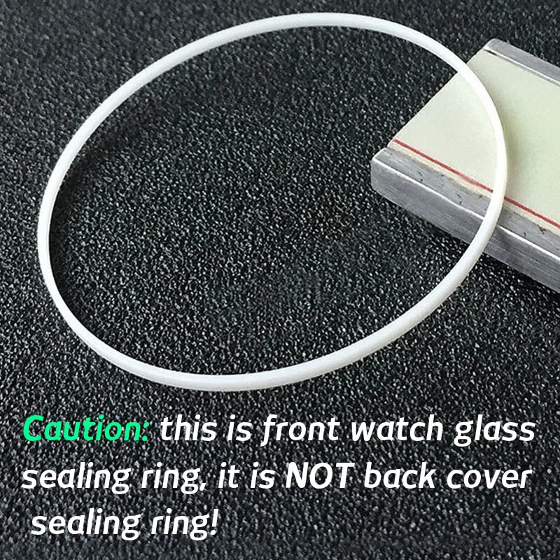 16 to 40mm White Gasket Watch Crystal Sealing O-Ring Front Watch Case Glass Ring