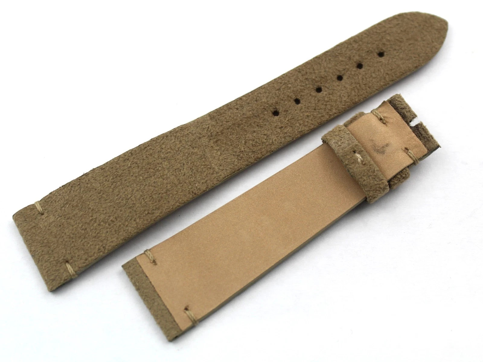 Watch Band Leather Suede Beige Various Sizes Accessories Top Quality New