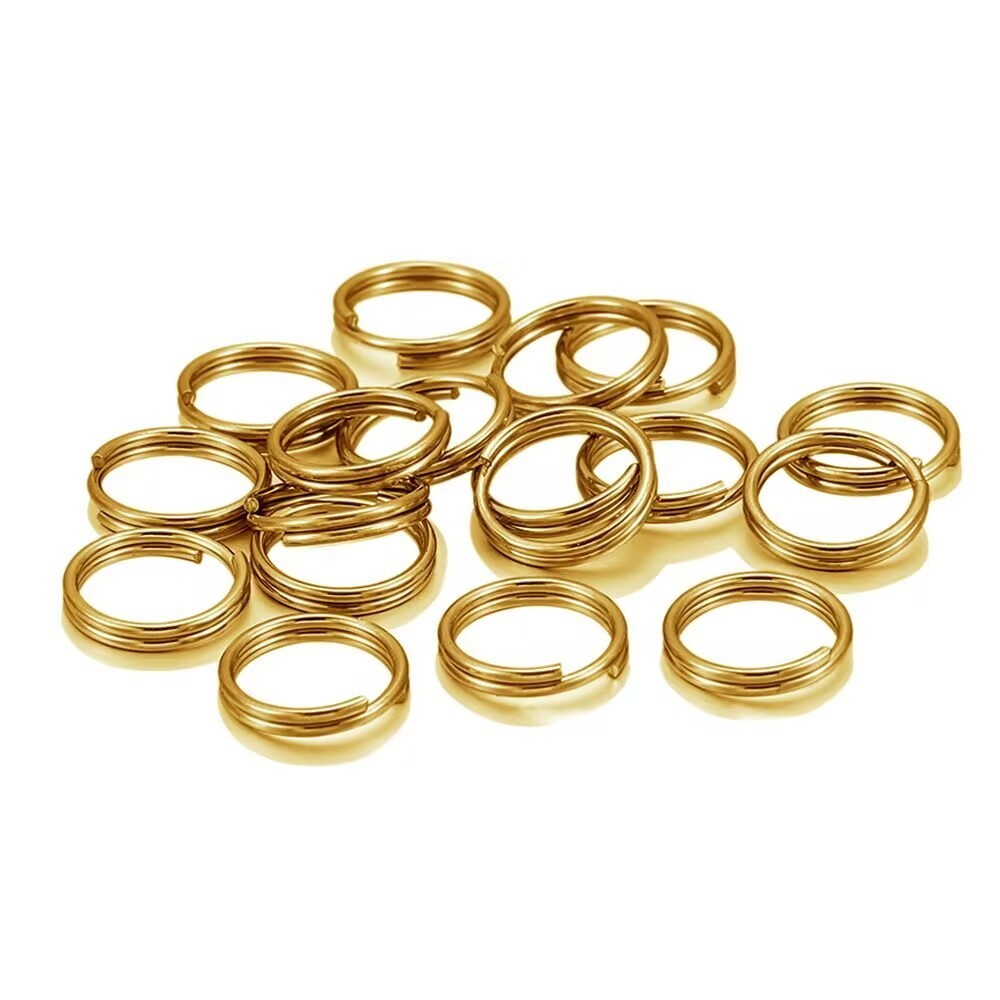 500 Golden Double Loop Split Open Jump Rings 8mm Connector Craft Ker Ring