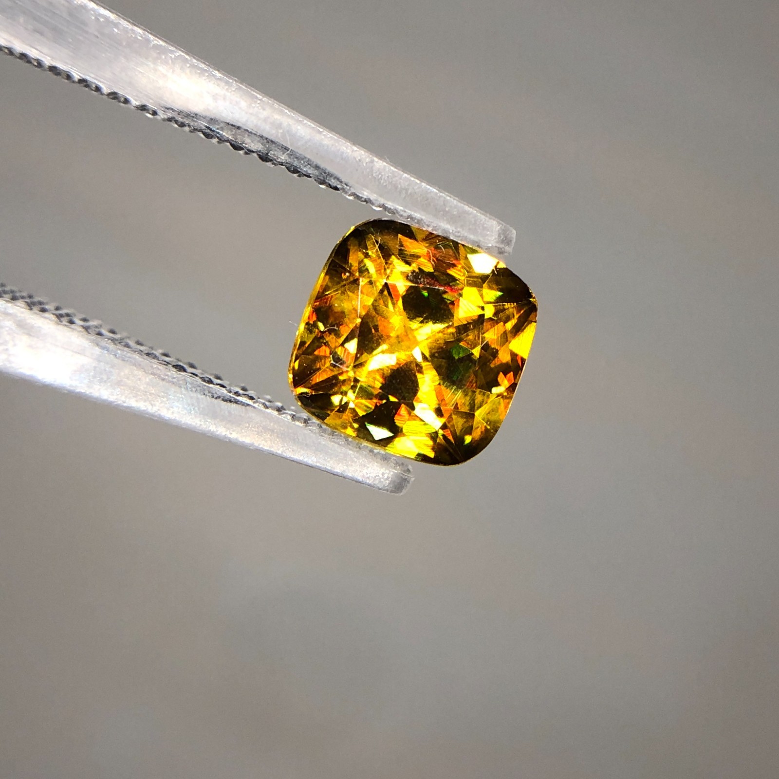 1.45 Ct Natural Full Fire Sphene Titanite | Cushion Cut Gemstone | For Jewelry