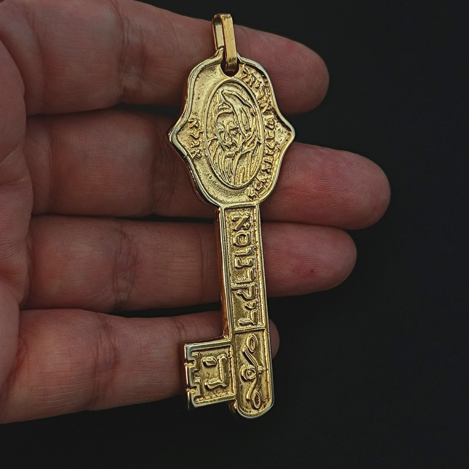 Jewish Kabbalah Key Pendant Hamsa Protection Health Amulet Hebrew Large Gift