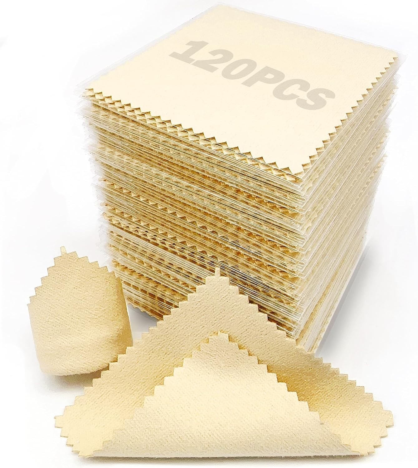 120 PCS Jewelry Cleaning Cloth Jewelry Polishing Cloths Individually Wrapped …