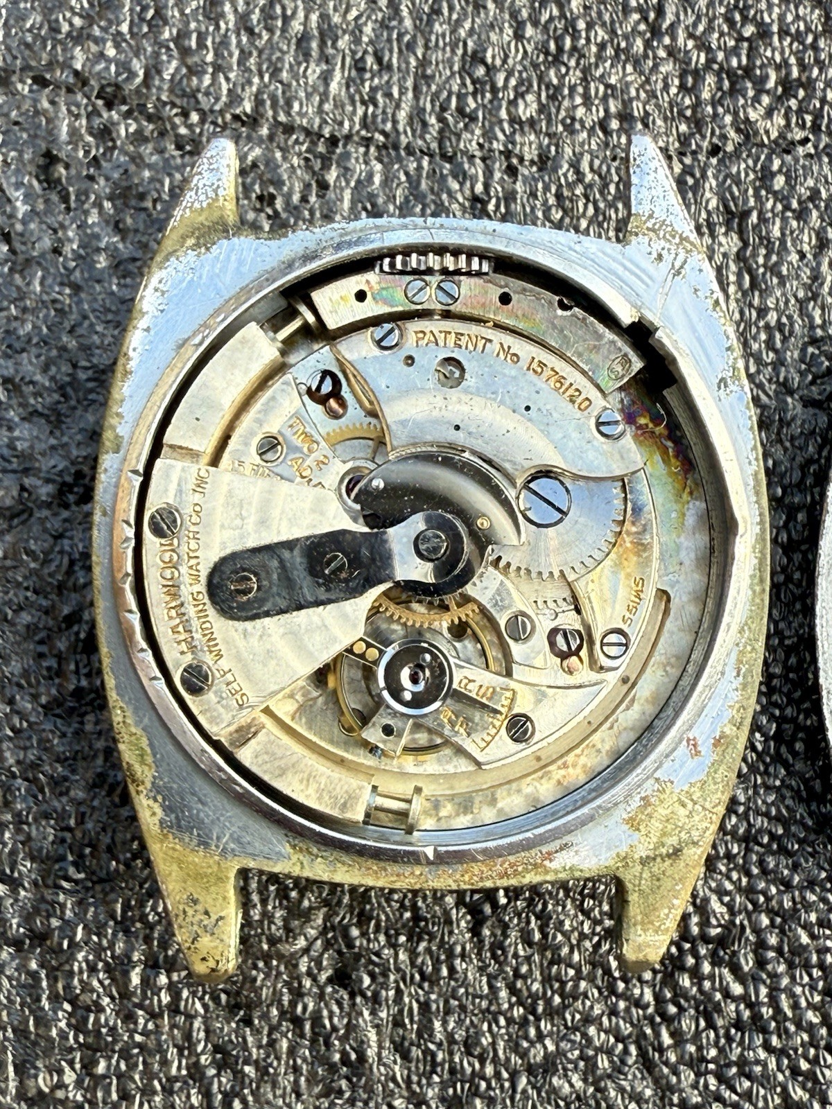 Rare Vintage 1920s Harwood Bumper Automatic 15J 30mm Watch Estate Sale Runs