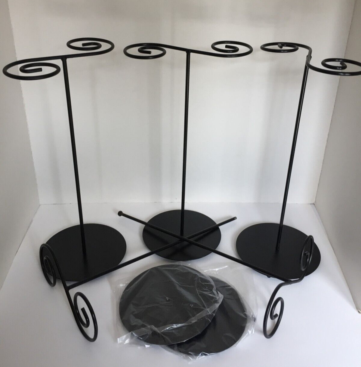 5 Tall Black Metal Wire Countertop Jewelry Display Stand Hanging Necklace 14.5″