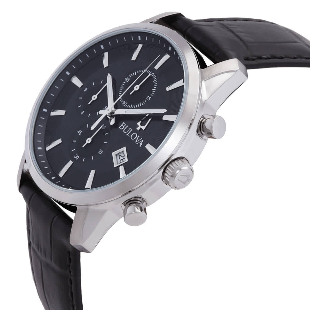 Bulova Sutton Chronograph Quartz Black Dial Men’s Watch 96B403