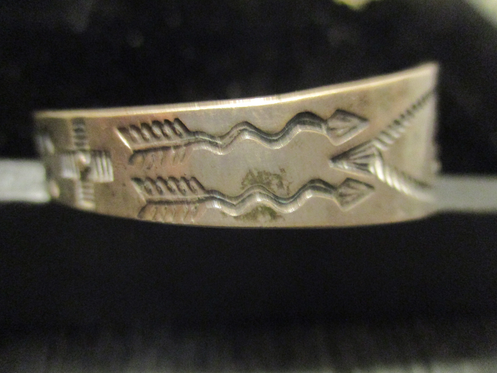 Fred Harvey Era Vintage Navajo Sterling Whirling Log Turquoise Cuff Bracelet!