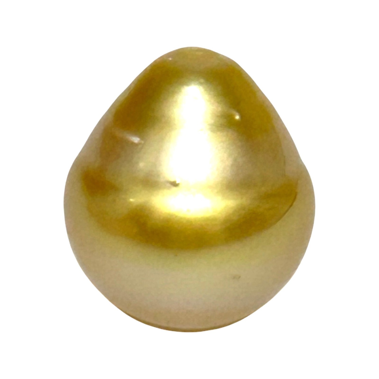 Magnificent Oval 14.6 x 16.8mm 23.2 Carats Lustrous Golden Philippine Sea Pearl