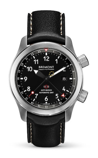 $5995 Bremont MBIII GMT Auto 43mm Steel Mens Strap Watch Date MBIII-BK-BZ-S