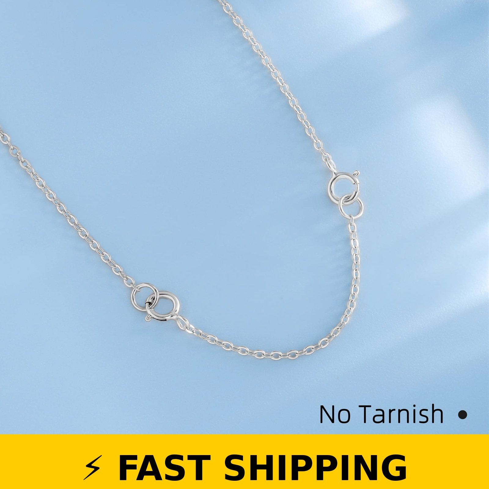 VANBARIS 925 Sterling Silver Necklace Extender – 3 Piece Set