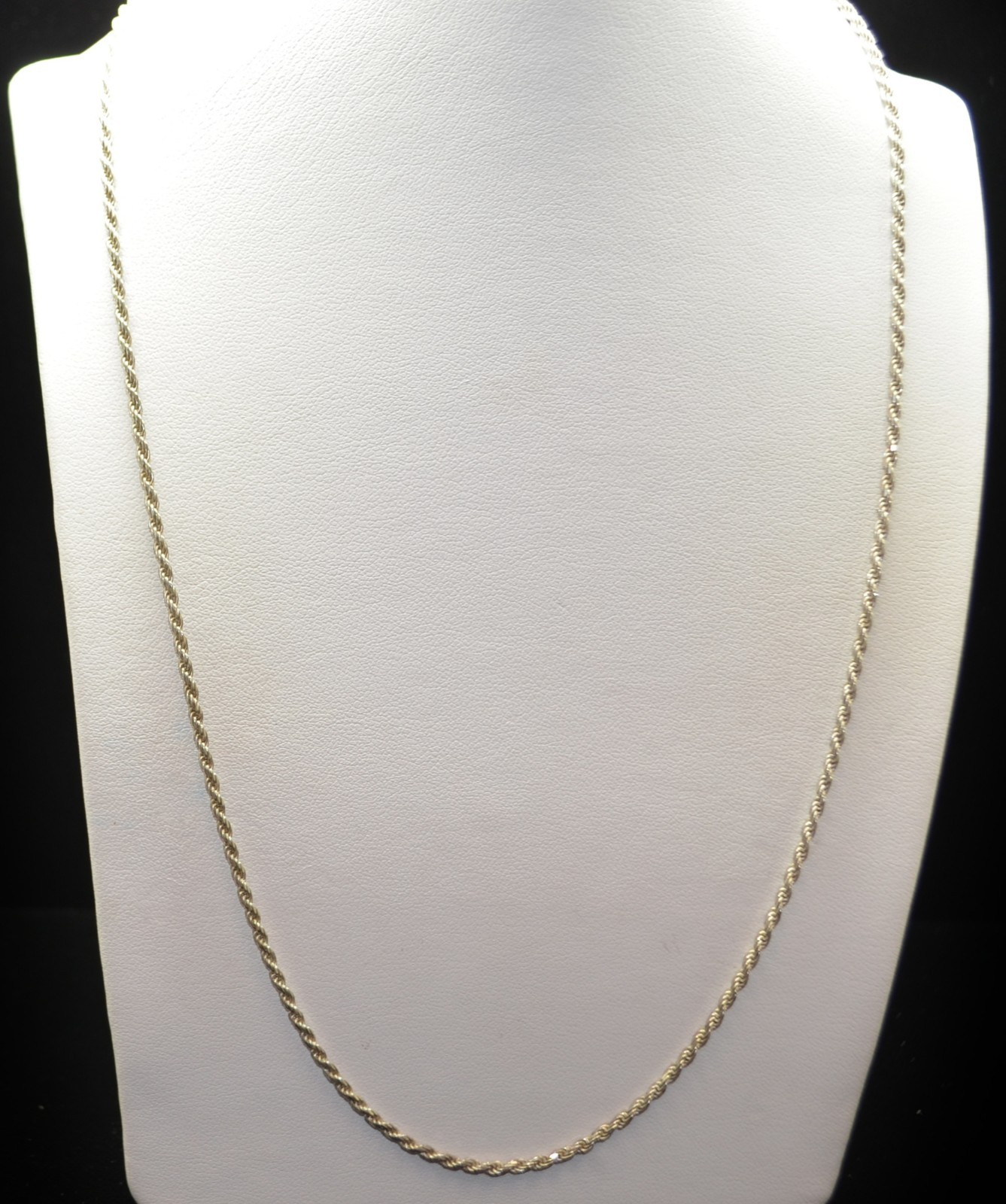 Sterling Silver Rope Chain Necklace 20.0″ #FMG049