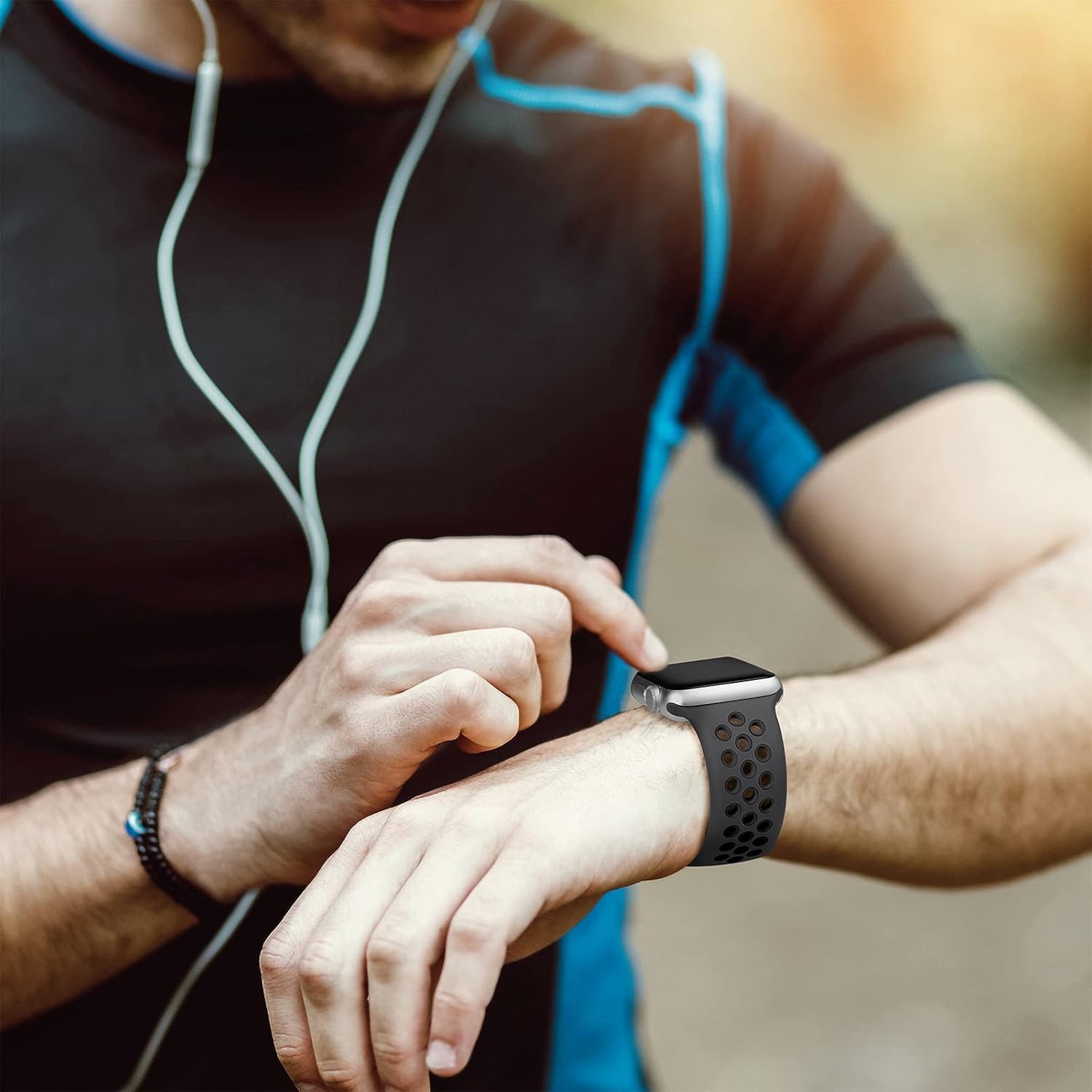 Lerobo Sport Bands 38mm/40mm/41mm/42mm(Series 10) S/M, Anthracite Black