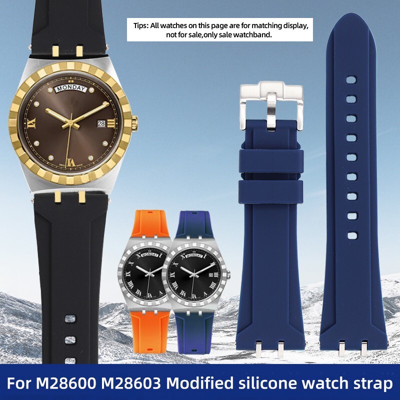 For Tudor Royal 41mm Deal M28600 M28603 Modified Silicone Watcthband 24mm Strap
