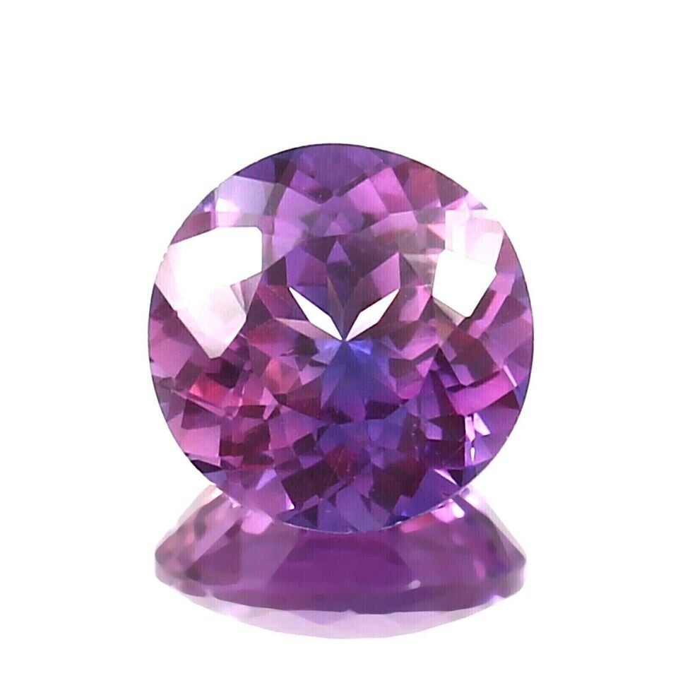 14.85 CT Natural Ceylon Cornflower Purple Blue Parti Sapphire Round Gemstone New