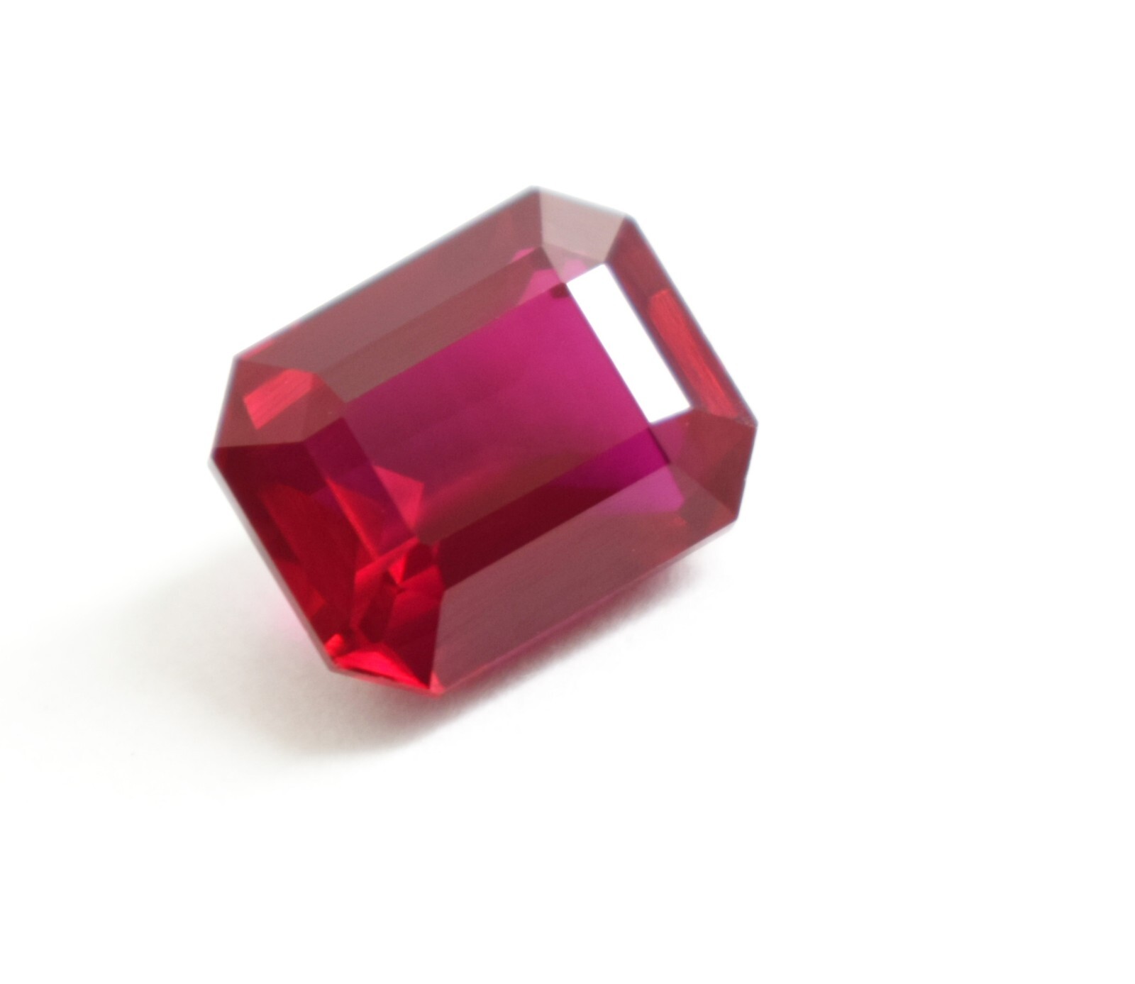 Myanmar’s 9.50Ct Red Ruby Natural Beautiful Emerald Cut Certified Loose Gemstone